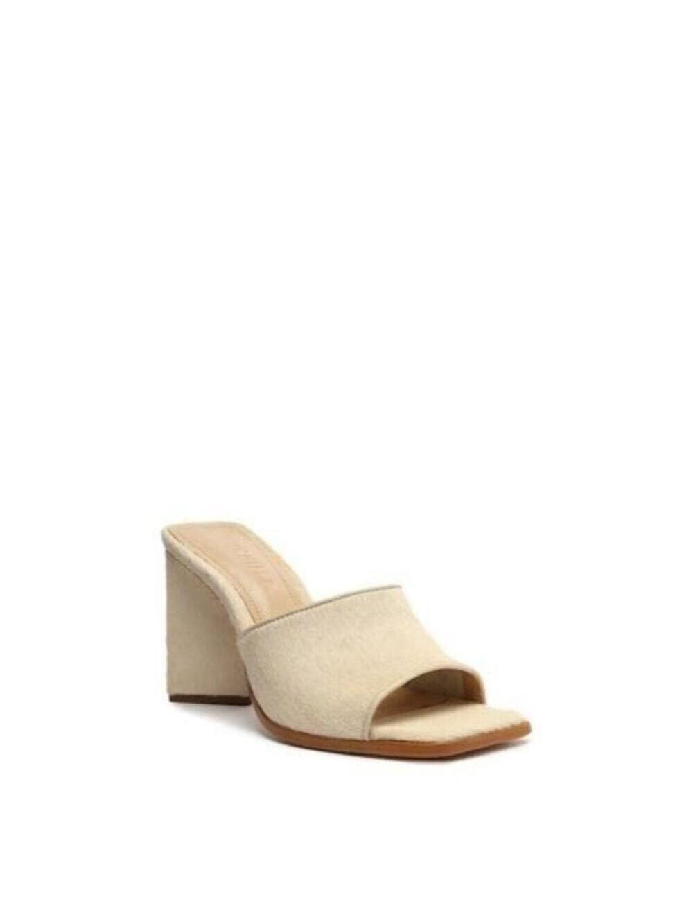 Schutz "Lizah" Welt Wild Mules Sandals Calf Hair Leather
